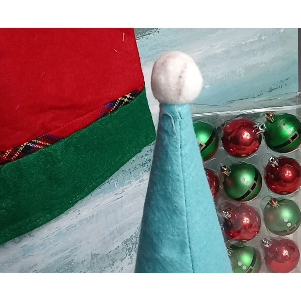 Christmas Ornament Lot With Tree Skirt Gnome Serving Tray Snowman Tree‎ Topper